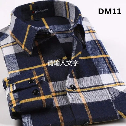 Plaid Shirt 2025 New Autumn Winter Flannel Red Checkered Shirt Men Shirts Long Sleeve Chemise Homme Cotton Male Check Shirts