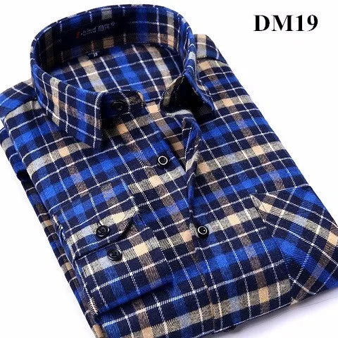 Plaid Shirt 2025 New Autumn Winter Flannel Red Checkered Shirt Men Shirts Long Sleeve Chemise Homme Cotton Male Check Shirts