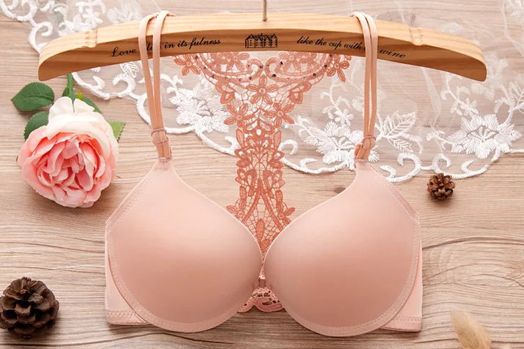 SHENGMEIYU New Fashioin Style Beauty Back Seamless Front Buckle Sexy Push Up Bra Underwear Brassiere Lingerie Underwire Bralette