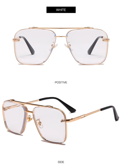 New Fashion Classic Square Sunglasses Cool Men Vintage Brand Design Metal Sun Glasses Women Shades UV400 Oculos De Sol