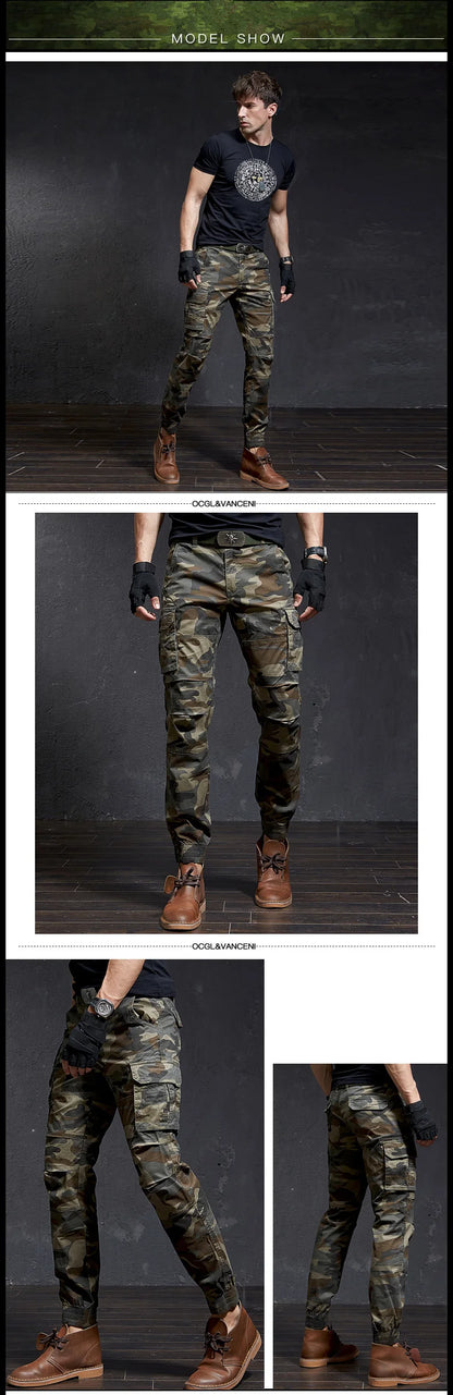 Fashion High Quality Slim Camouflage Casual Tactical Cargo Pants Male Streetwear Harajuku Joggers Men Clothing Camo Trousers