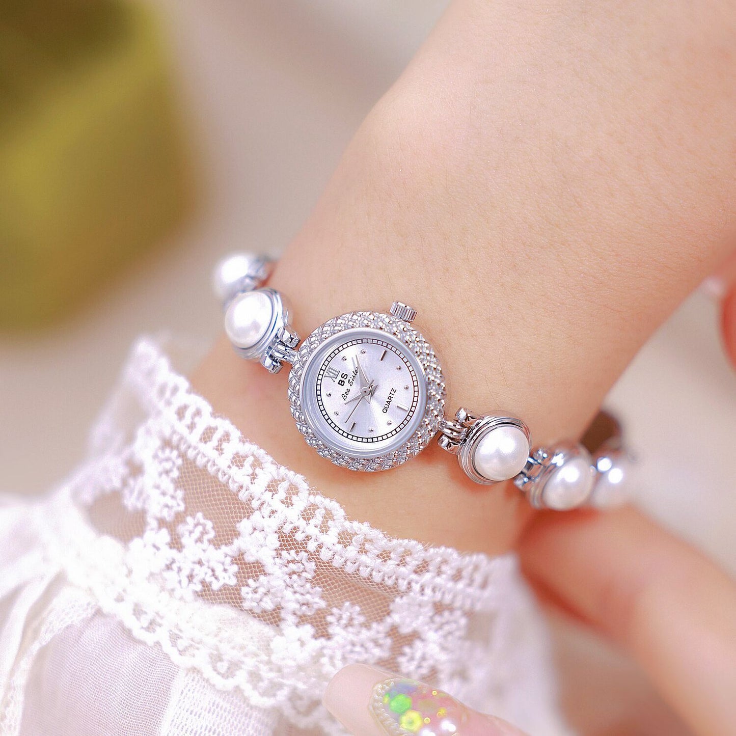 BS New Hot Selling Factory Direct Sales Foreign Trade Xiaoxiang Middle Ancient Light Luxury Pearl Bracelet Watch Temperament Female Watch FA1805