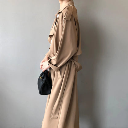 Winter Women Coat Female Trench Jacket Vintage Maxi Classic Long Trench Women Coat Oversize Female Windbreaker Blazers  Coat