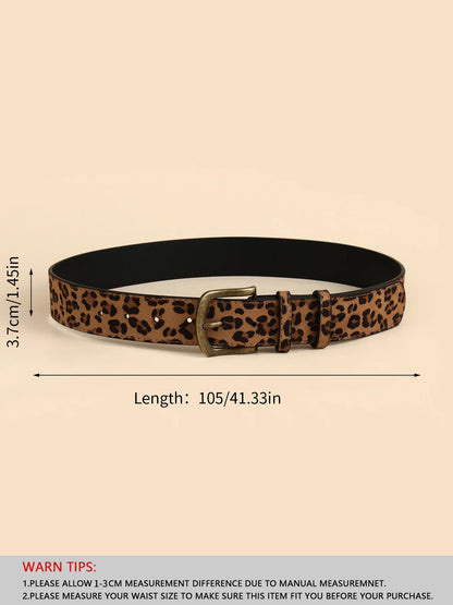 Boho Style PU Leopard Print Belt Women Dress Slim Fit Women Dress Custom Belt