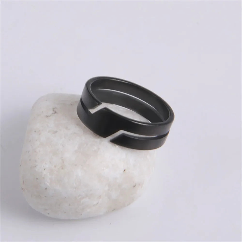 Skyrim Stainless Steel Ring for Men Women Black Minimalist Casual Finger Rings 2025 Couple Jewelry Wedding Gift for Lover