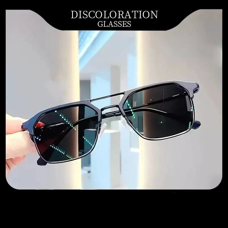 Half Frame Myopia Glasses Sunglasses Men with Degree Driving Special Vintage Sun Eyewear Anti Strong Light Anti UV Sunglass gg