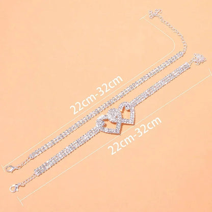 Fashion Rhinestone Chain Anklets For Women Luxury Shining Ankle Bracelet On Leg Female Wedding Party Jewelry Foot Accessories