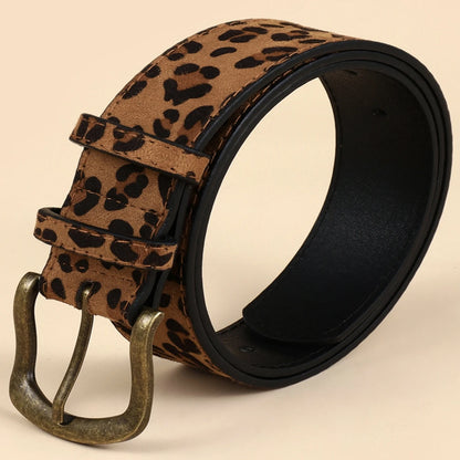 Boho Style PU Leopard Print Belt Women Dress Slim Fit Women Dress Custom Belt