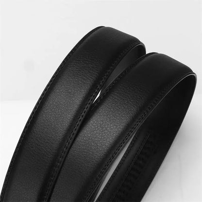 3.5cm New Men's Leather Belt Alloy Automatic Buckle Business Leisure Youth Middle-aged and Elderly Belt Designer Belt for Men