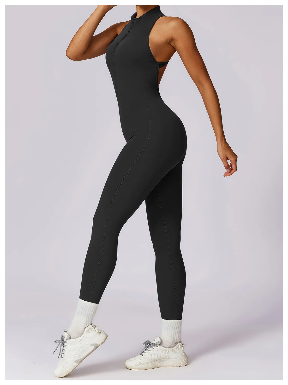 Zipper Yoga Jumpsuit Fitness Sports Overalls Gym Clothing Set Yoga Wear Pilates Workout Clothes Women Outfit Push Up Activewear