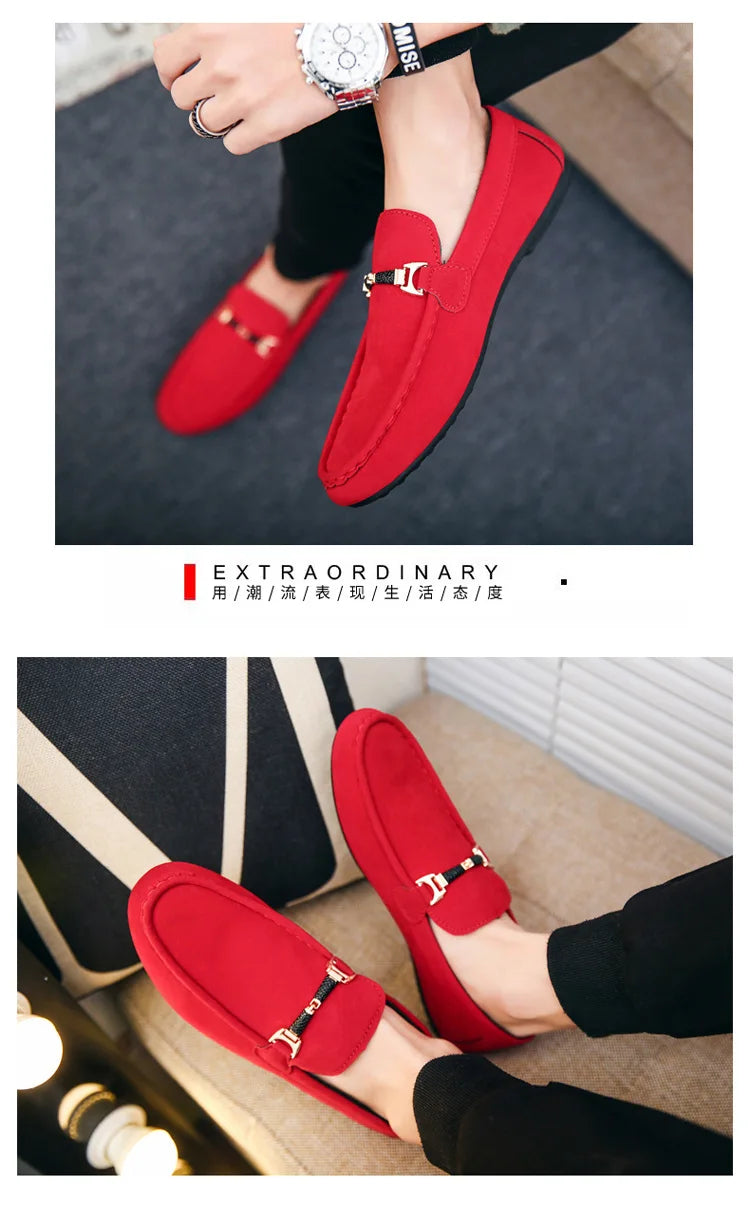 Slip-on Loafers for Men Soft Driving Moccasins High Quality Flats Male Walking Shoes Suede Casual Loafers Summer Men's Shoe