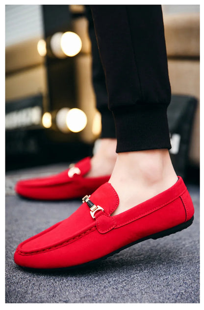 Slip-on Loafers for Men Soft Driving Moccasins High Quality Flats Male Walking Shoes Suede Casual Loafers Summer Men's Shoe