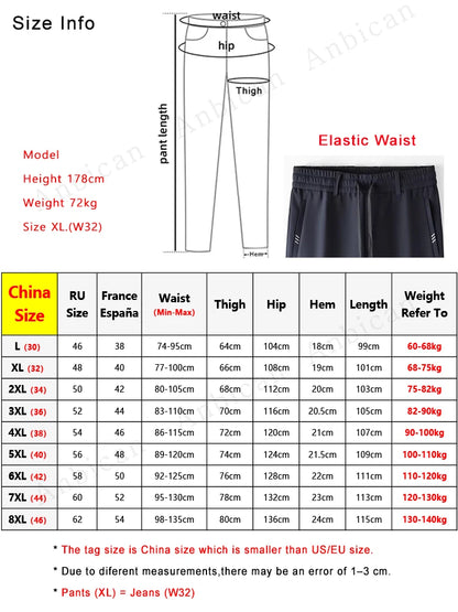 2025 Autumn Winter Men Sweatpants Fleece Liner Warm Straight Track Pants Sportswear Casual Male Long Trousers Plus Size 8XL