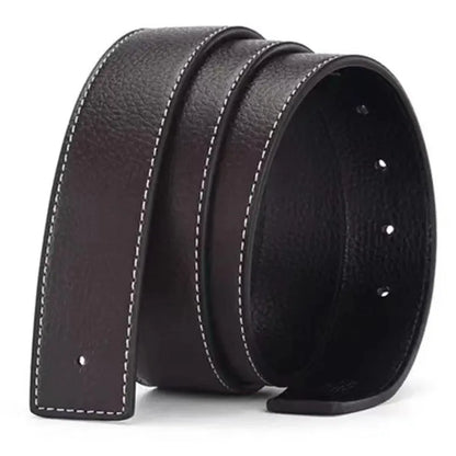 Luxury Belts For Men Without Buckle High Quality Pin Buckle Belt Male Fashion Brand Cow Genuine Leather Waistband 3.8cm Ceinture