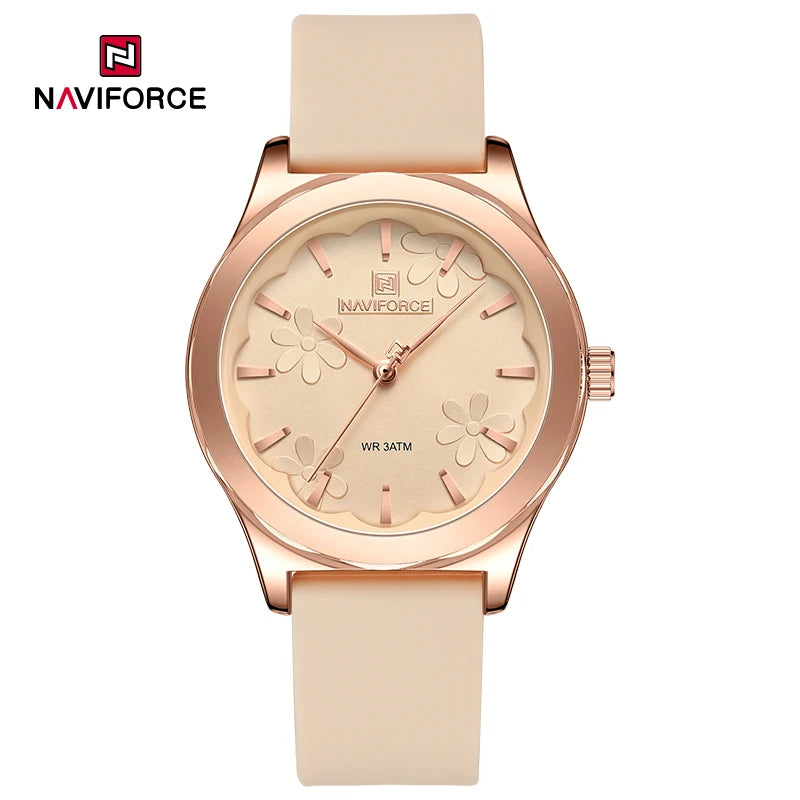 2024 NAVIFORCE New Female Fashion Elegant Wristwatch Quartz Waterproof and Shockproof Watches for Women Clock Reloj Mujer NF5051