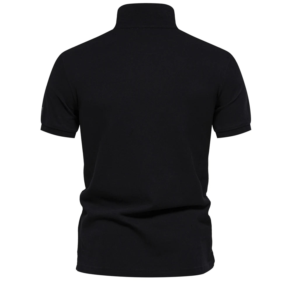 2024 New Summer 100% Cotton Polo Shirt for Men Brand Quality Embroidery Short Sleeve Mens Polos