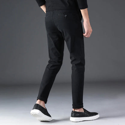 KSTUN 2025 Spring Summer New Casual Pants Men Cotton Slim Fit Chinos Fashion Trousers Male Brand Clothing Basic Mens Pants