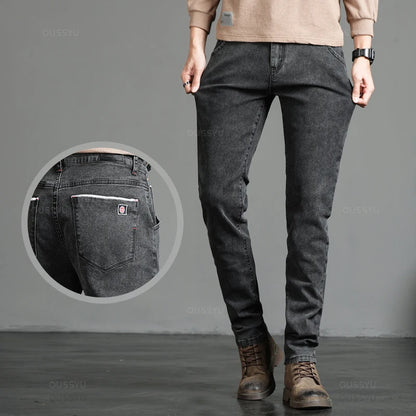 2024 New Men's Stretch Skinny Jeans Fashion Casual Cotton Denim Slim Fit Pants Male Korean Trousers Streetwear Brand Clothing