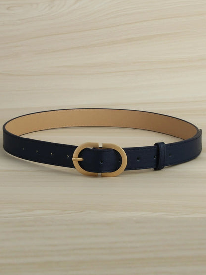 Women Leather Belt for Jeans Pants Dress Waist Belt with Gold Buckle for Women Girls