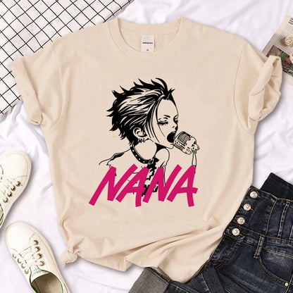 Nana t shirt women Japanese Tee girl designer comic funny clothing