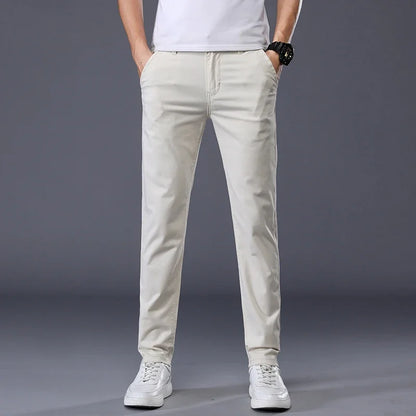 7 Colors Men's Classic Summer Thin Casual Pants Business Fashion Stretch Cotton Slim Solid Color Trousers Male Brand Clothes