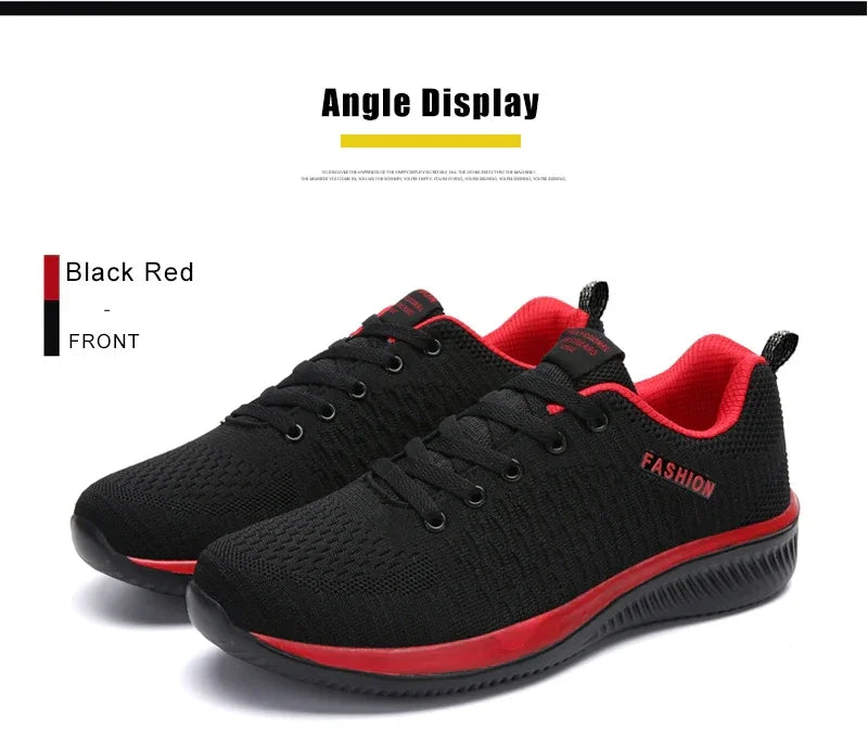 YRZL Sports Shoes for Men Shoes Sneakers Black Shoes Casual Men Knit Sneakers Breathable Athletic Running Walking Gym Shoes