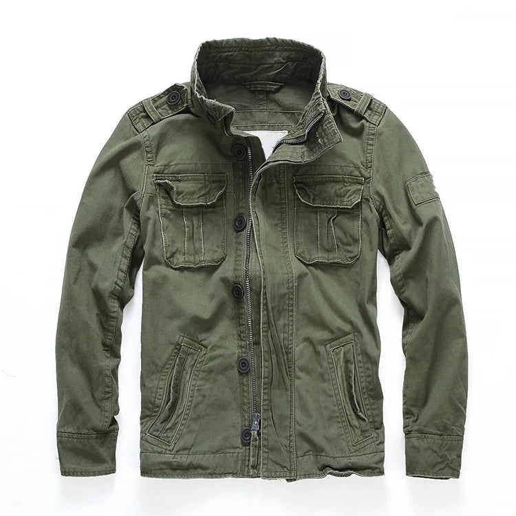 Men Jacket Men M65 Denim Retro Cargo Jacketes Outdoor Multi Pockets Camo Tops Field Casual Fashion Hiking Coats Uniform