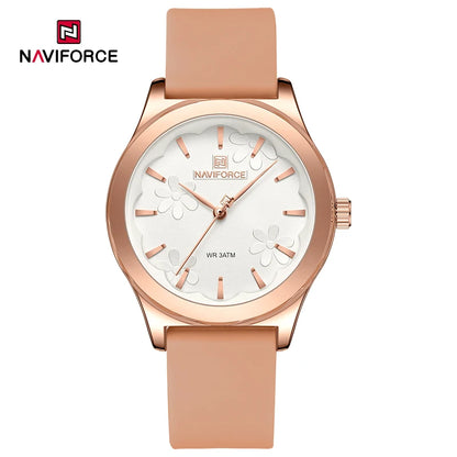 2024 NAVIFORCE New Female Fashion Elegant Wristwatch Quartz Waterproof and Shockproof Watches for Women Clock Reloj Mujer NF5051