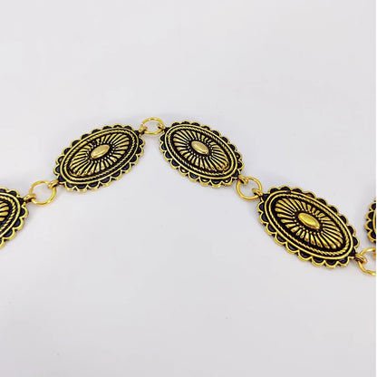 Ethnic style waist chain accessories Bohemian versatile belt women's dress high-end dress with waistband metal retro