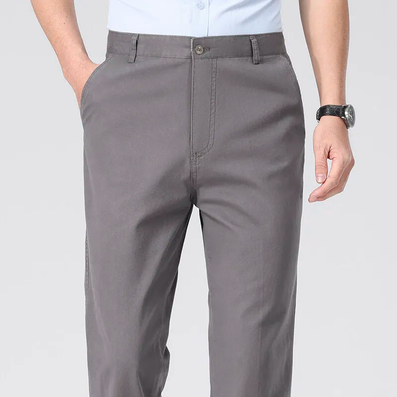 Mens Chino Pants Business Casual Dress Pants Spring Summer Autumn Trousers Lightweight Comfy Pants with Pockets