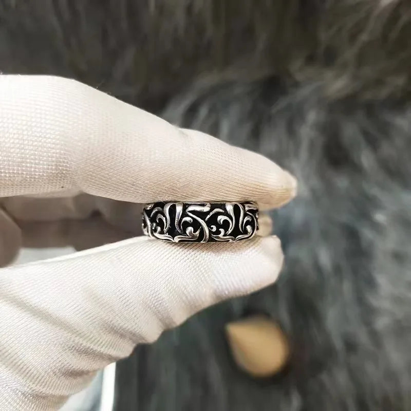 New Vintage Totem Engraved Inner Ring Size Adjustable Ring