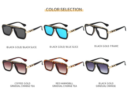 Fashion Square Sunglasses Cool Men Vintage Luxury Brand Design Sun Glasses Women UV400 Shades Oculos De Sol