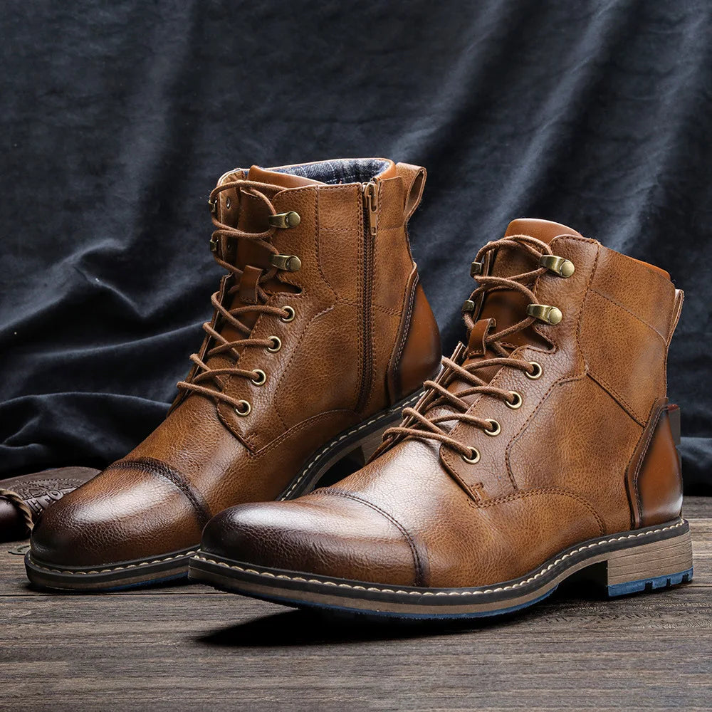 Size 7-13 Ankle Boots For Men Men's Leather boots Brand Boot for men #AL605