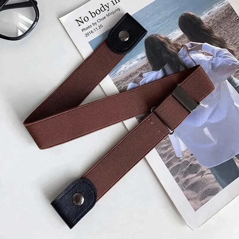 Invisible Elastic Lazy Belt Unisex Seamless Elastic Elastic Band Korean Style Trendy Ins Style Decorative Belt