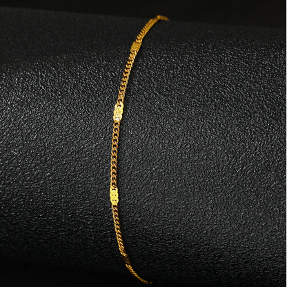 Stainless Steel Anklet New Style Light Luxury Sense of Quality Sequin Chain Fine Delicate Anklet For Women Jewelry Party Gifts