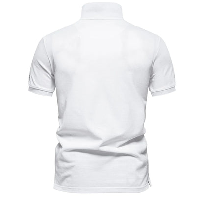 2024 New Summer 100% Cotton Polo Shirt for Men Brand Quality Embroidery Short Sleeve Mens Polos