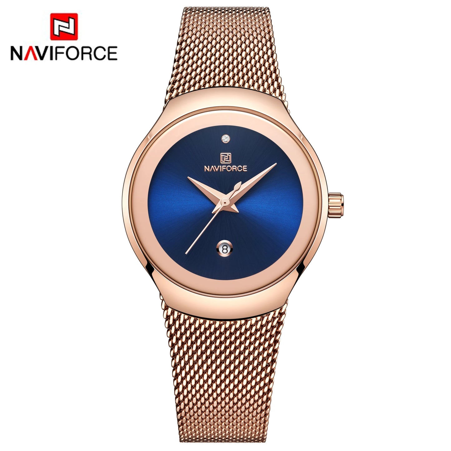 NAVIFORCE Watch Women Fashion Dress Quartz Watches Lady Stainless Steel Waterproof Wristwatch Simple Girl Clock Relogio Feminino