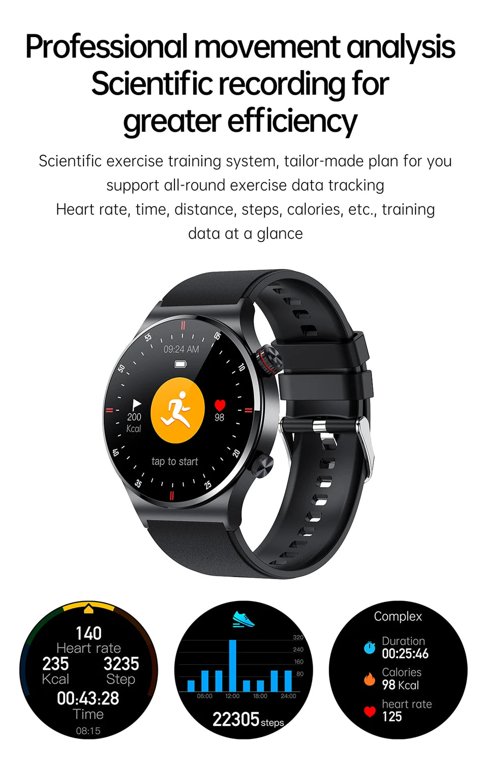 LIGE ECG+PPG Bluetooth Call Smart Watch 2025 Men AMOLED Full Touch Sports NFC Watches Men Smartwatch Waterproof For Android Ios