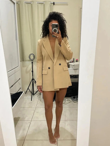 TRAF Blazer Woman Black Beige Khaki Blue Green Gray Women coat Fashion Office Wear Women's Blazers Jacket Outerwears 2025