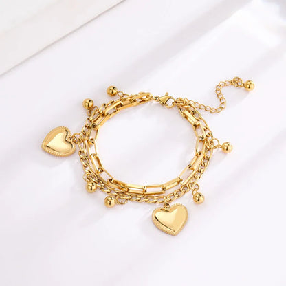 1PC Women's Fashion Trend Multi layered Steel Ball Bean Love Bracelet Travel, Date, Banquet, Party, Festival Dressing Gifts-2061