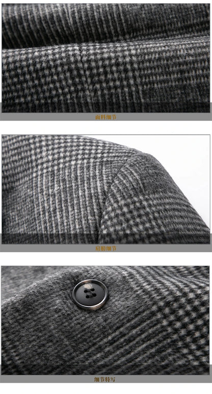 Top Grade Wool Warm Men for Blezer 2025 New Autumn Winter Men Smart Casual Classic Single Breasted Blazer Mujer Brand Clothes