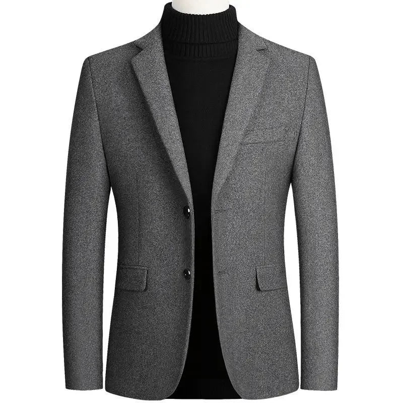 BROWON Brand Business Casual Wool Blazer Men 2025 Autumn and Winter New Solid Men Blazer Regular Fit Long Sleeve Blazers for Men