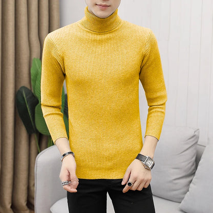 Autumn and Winter  Men's Turtleneck Sweater Male  Version Casual All-match Knitted  Sweater