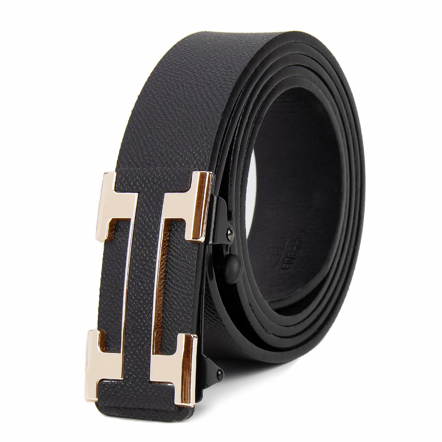 Famous men's fashionable belts, letter belts that are durable and in dark colors, are suitable to be a nice gift.