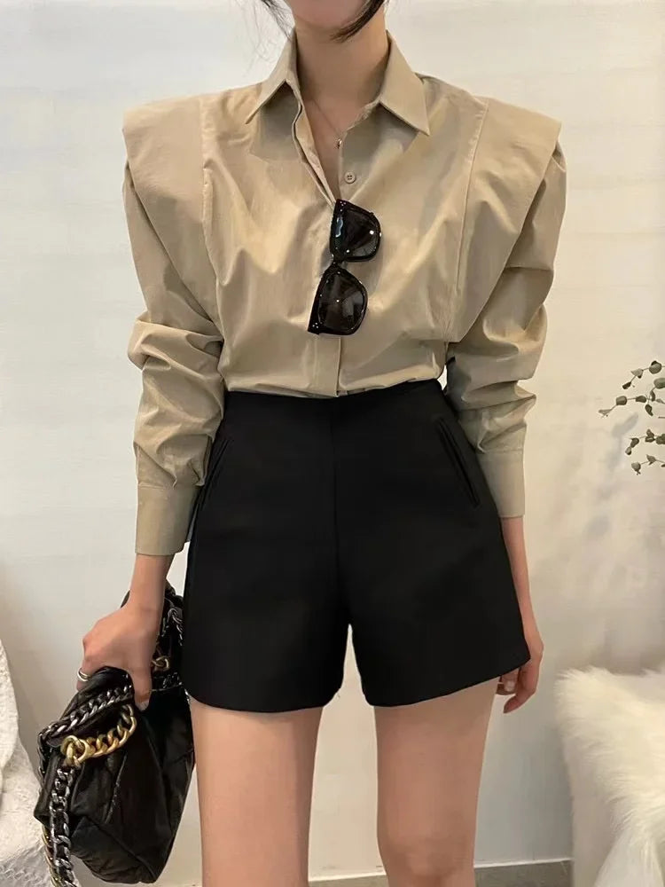 Women's Shirt Autumn 2025 New Chic Long-Sleeve Loose Blouses Street Elegant Tops Shirt OL office women blouses and tops shirts