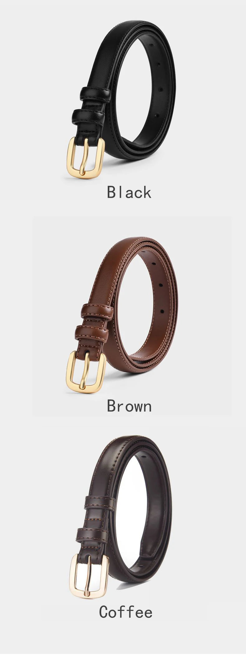 Fashion Women Belt Retro Needle Buckle Belt PU Leather Trend Belt High Quality Strap