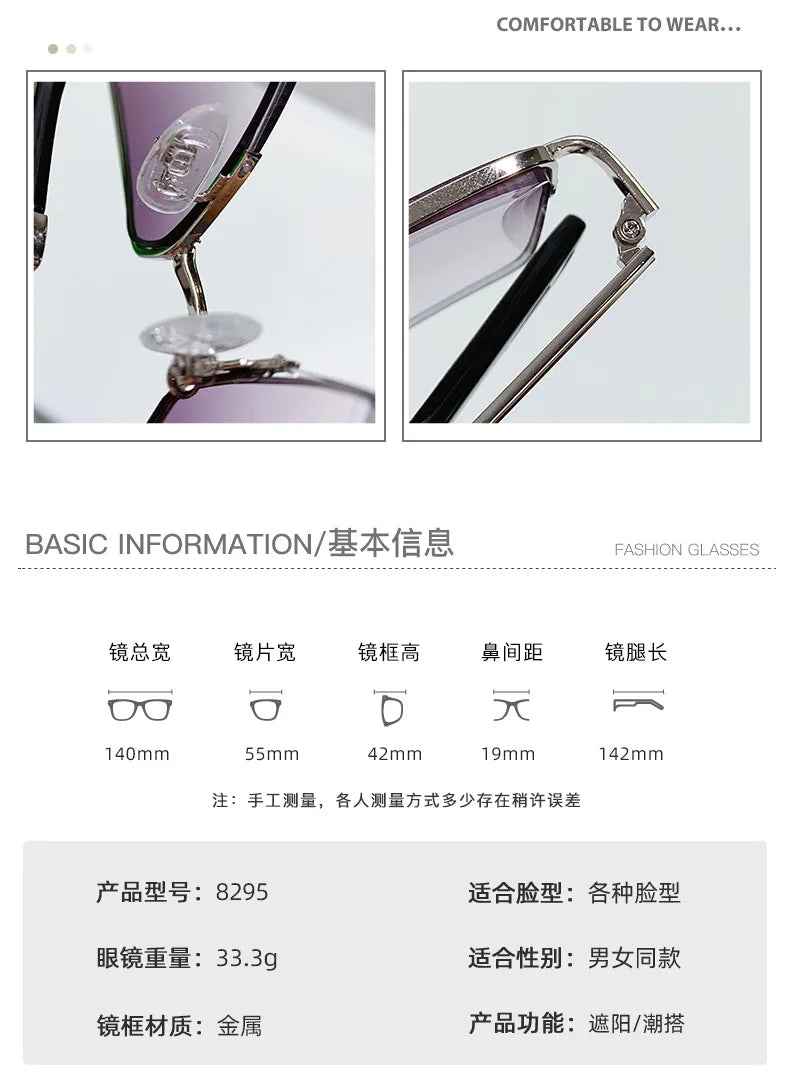 New Myopia Glasses Business Half Frame Anti Blue Light Glasses Man Fashion Myopia Glasses Diopter -1.0 To -4.0