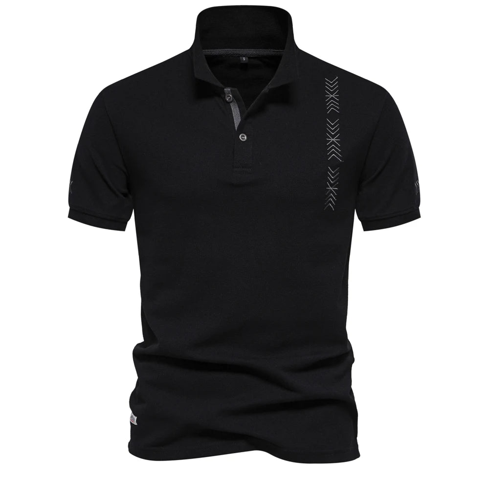 2024 New Summer 100% Cotton Polo Shirt for Men Brand Quality Embroidery Short Sleeve Mens Polos