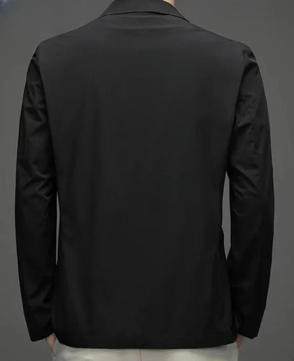 Party Coats Man Suits and Blazers Single Breasted Jacket for Men Black Menswear Summer Simple Clothing New in Spring Clothes