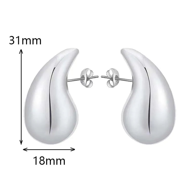 Fashion Modern Jewelry New Gold Silver Color Teardrop Earrings For Women Girl Gift Hot Sale Popular Ear Accessories